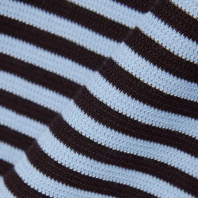 Classic Fit Textured Striped Polo