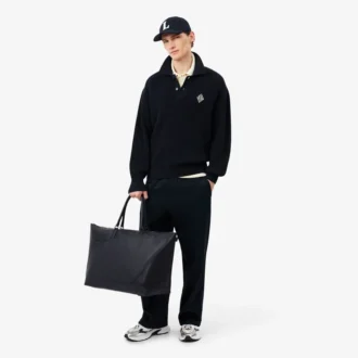Club Lacoste Grain Leather Weekend Bag