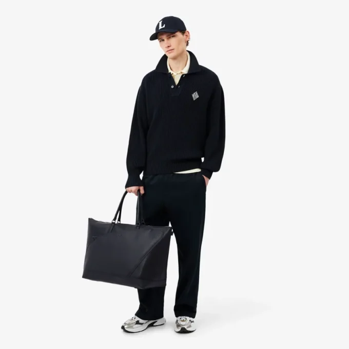 Club Lacoste Grain Leather Weekend Bag