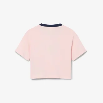 Contrast Badge Cotton T-Shirt