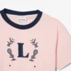 Contrast Badge Cotton T-Shirt