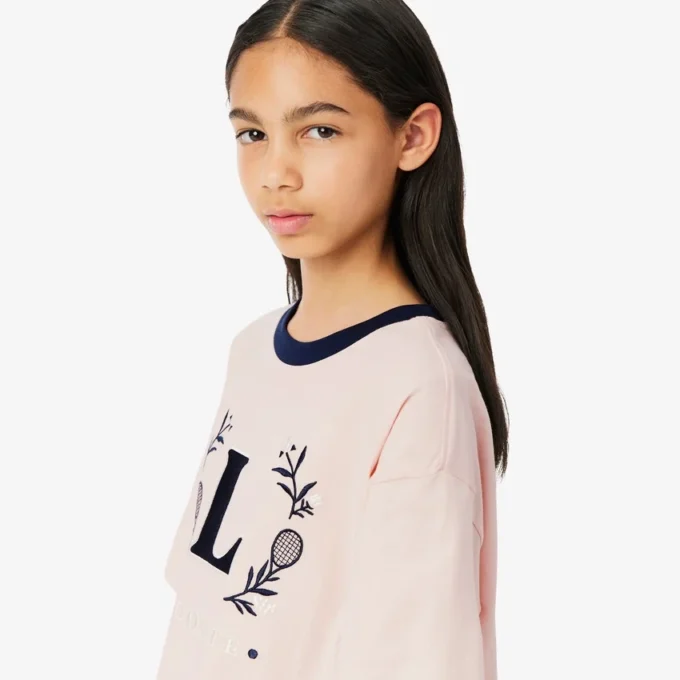 Contrast Badge Cotton T-Shirt