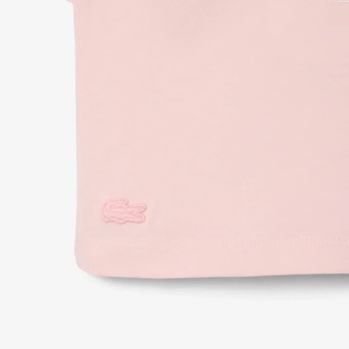 Contrast Badge Cotton T-Shirt