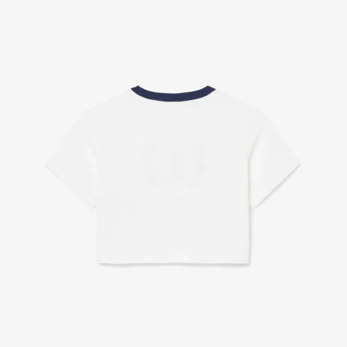 Contrast Badge Cotton T-Shirt