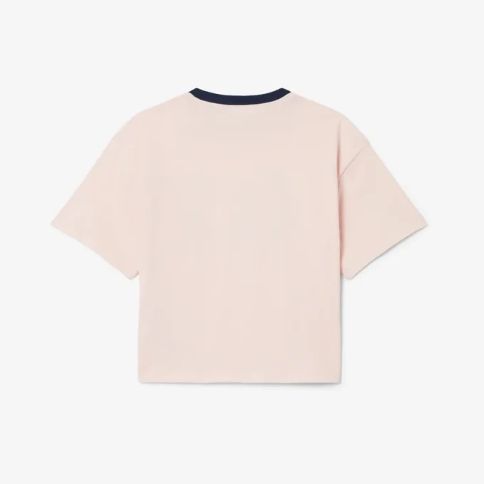 Contrast Badge Cotton T-Shirt