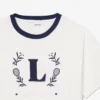 Contrast Badge Cotton T-Shirt