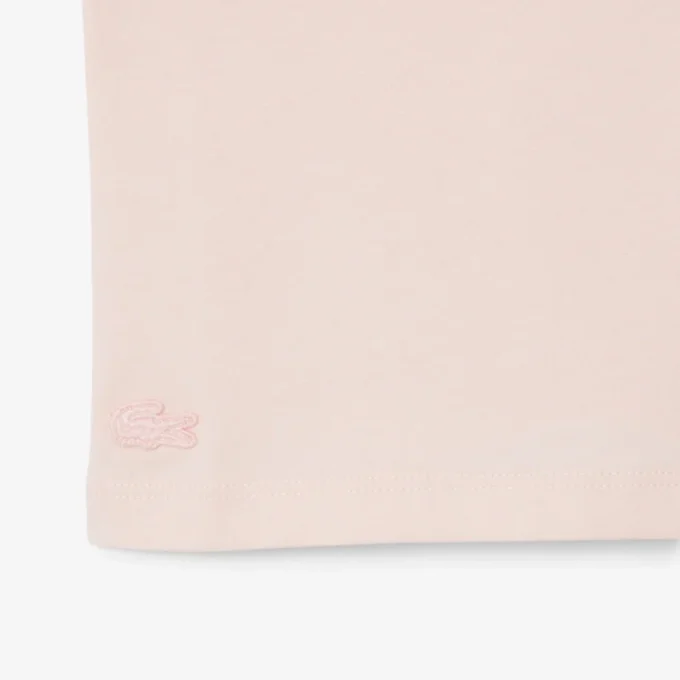 Contrast Badge Cotton T-Shirt