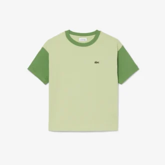Contrast Trim Cotton T-Shirt