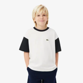 Contrast Trim Cotton T-Shirt