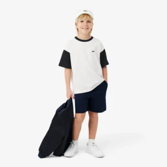 Contrast Trim Cotton T-Shirt