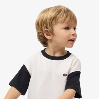 Contrast Trim Cotton T-Shirt