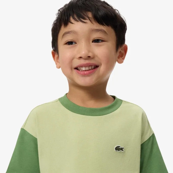 Contrast Trim Cotton T-Shirt