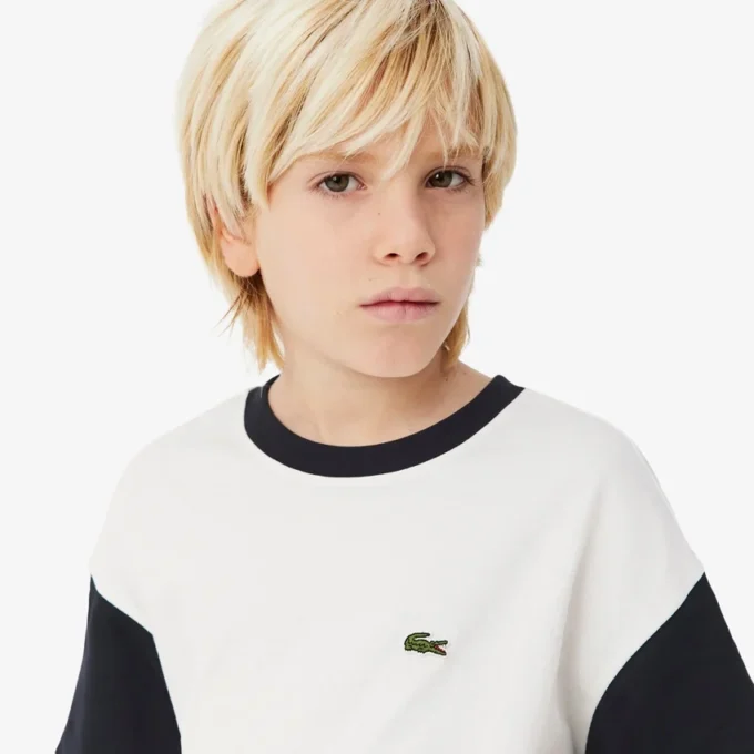 Contrast Trim Cotton T-Shirt
