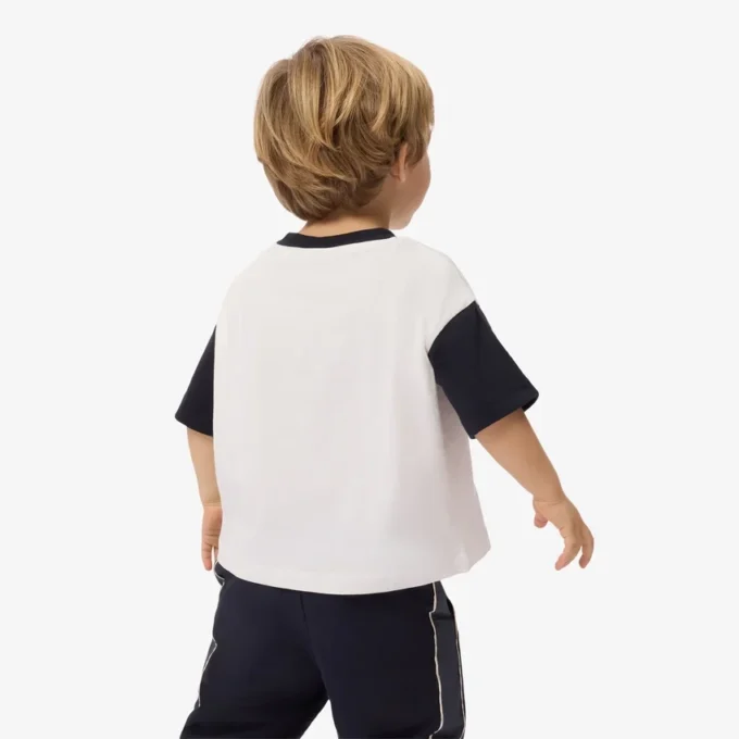 Contrast Trim Cotton T-Shirt