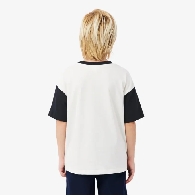 Contrast Trim Cotton T-Shirt
