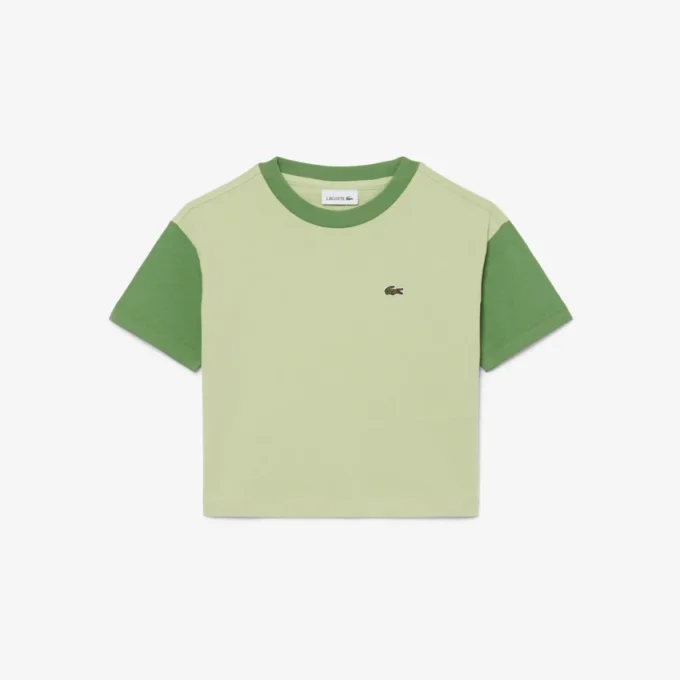 Contrast Trim Cotton T-Shirt