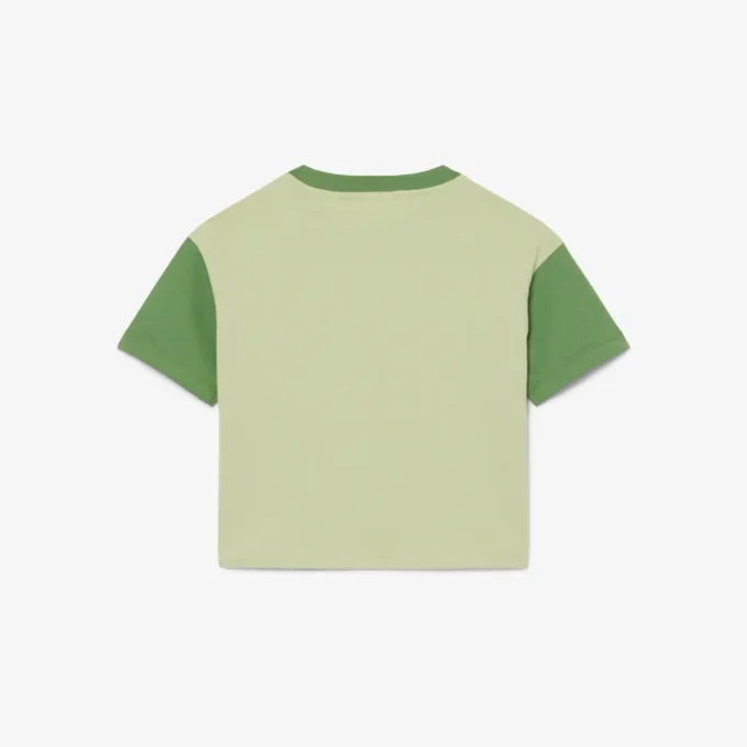 Contrast Trim Cotton T-Shirt