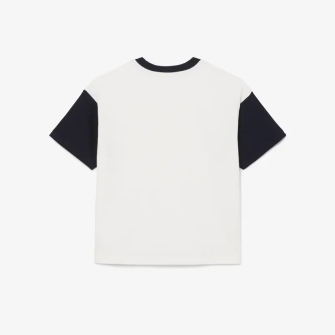Contrast Trim Cotton T-Shirt
