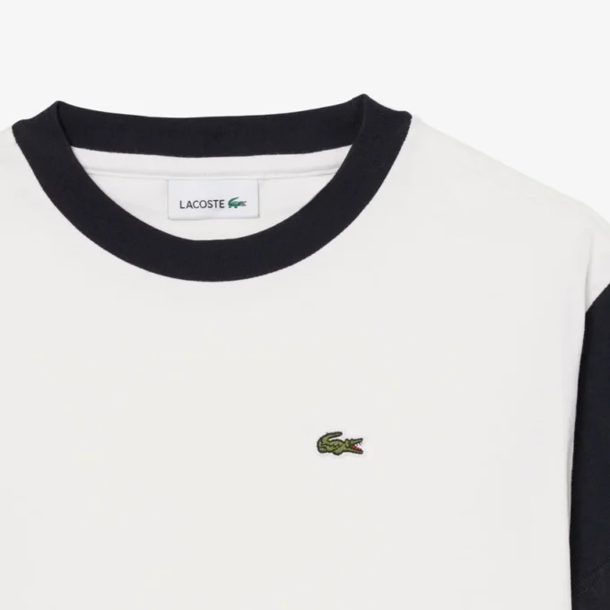 Contrast Trim Cotton T-Shirt