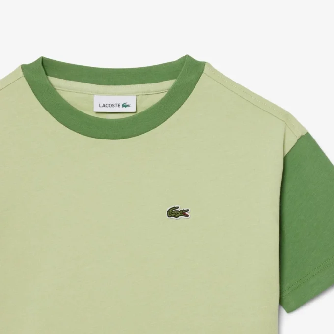 Contrast Trim Cotton T-Shirt