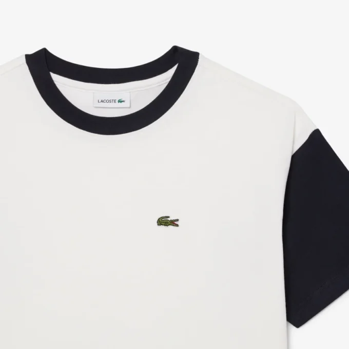 Contrast Trim Cotton T-Shirt