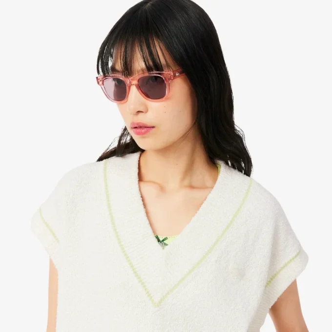 Cotton Blend V-Neck Sleeveless Sweater Vest