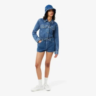 Cotton Denim Shorts