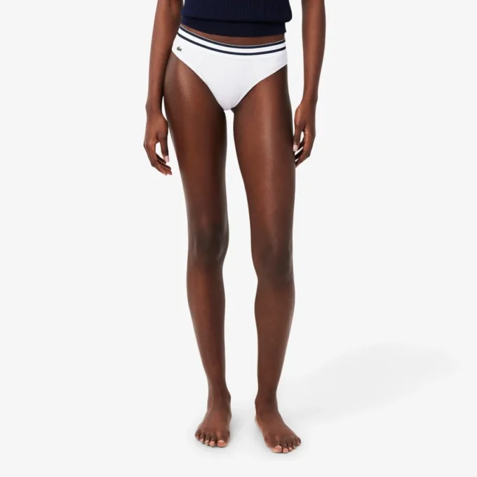 Cotton Stripe Waist String Briefs