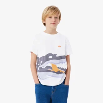 Croc Print Cotton T-Shirt