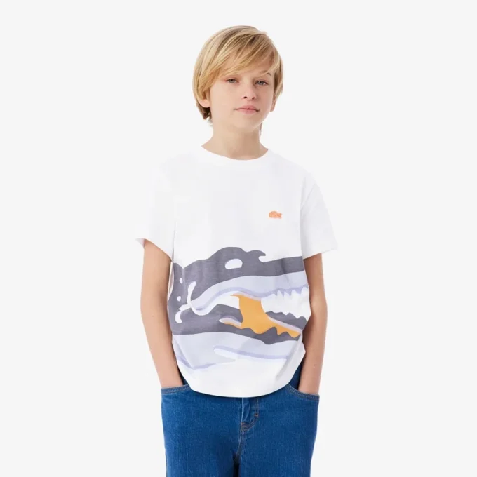 Croc Print Cotton T-Shirt