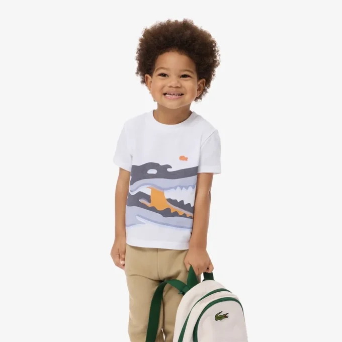 Croc Print Cotton T-Shirt