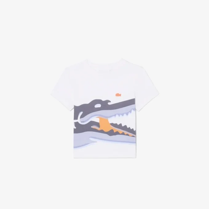Croc Print Cotton T-Shirt