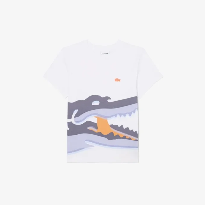 Croc Print Cotton T-Shirt