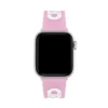 Croc Print Pink Silicone Apple Watch Strap