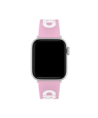 Croc Print Pink Silicone Apple Watch Strap