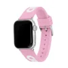 Croc Print Pink Silicone Apple Watch Strap