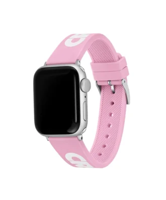Croc Print Pink Silicone Apple Watch Strap