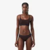 Crocodile Accent Mesh Bralette
