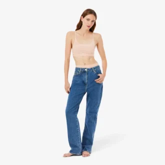 Crocodile Accent Mesh Bralette