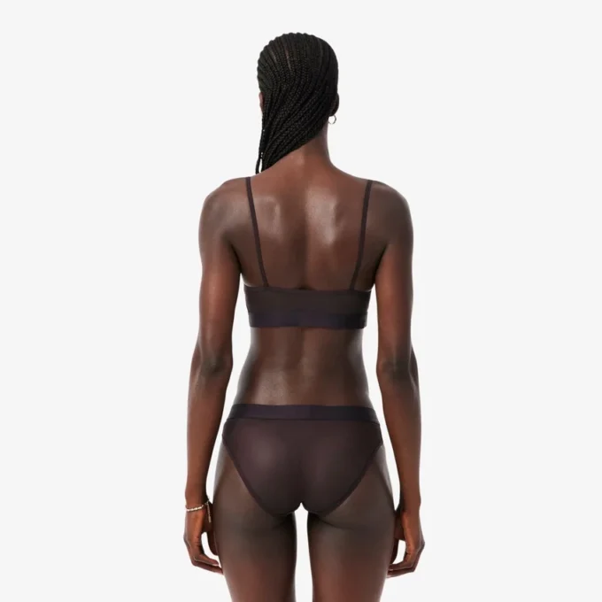 Crocodile Accent Mesh Bralette