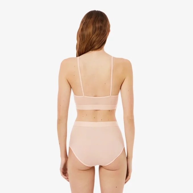 Crocodile Accent Mesh Bralette