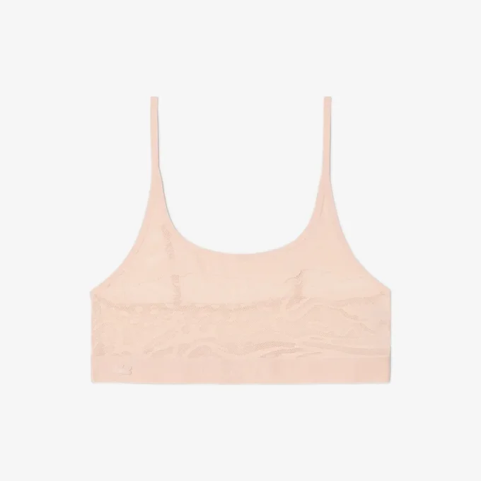 Crocodile Accent Mesh Bralette