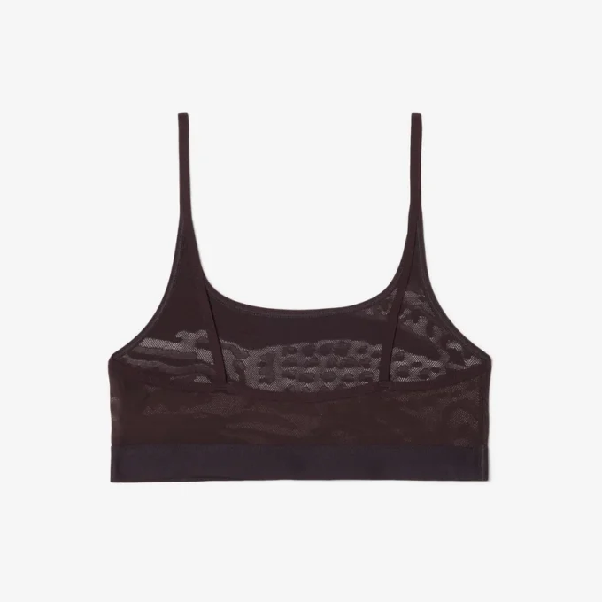Crocodile Accent Mesh Bralette