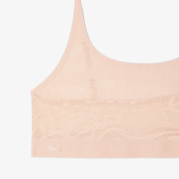 Crocodile Accent Mesh Bralette