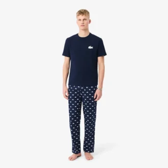 Crocodile Print Cotton Pajama Set