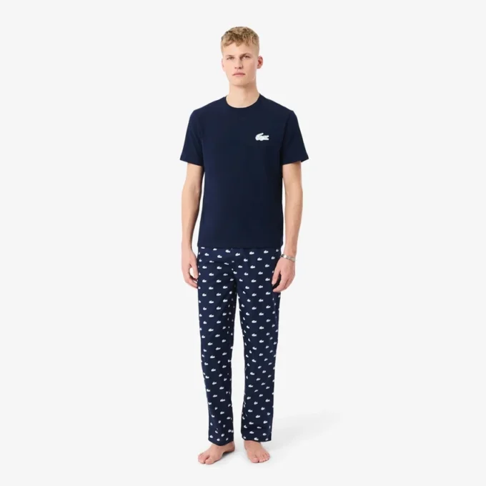 Crocodile Print Cotton Pajama Set