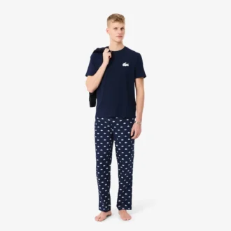 Crocodile Print Cotton Pajama Set