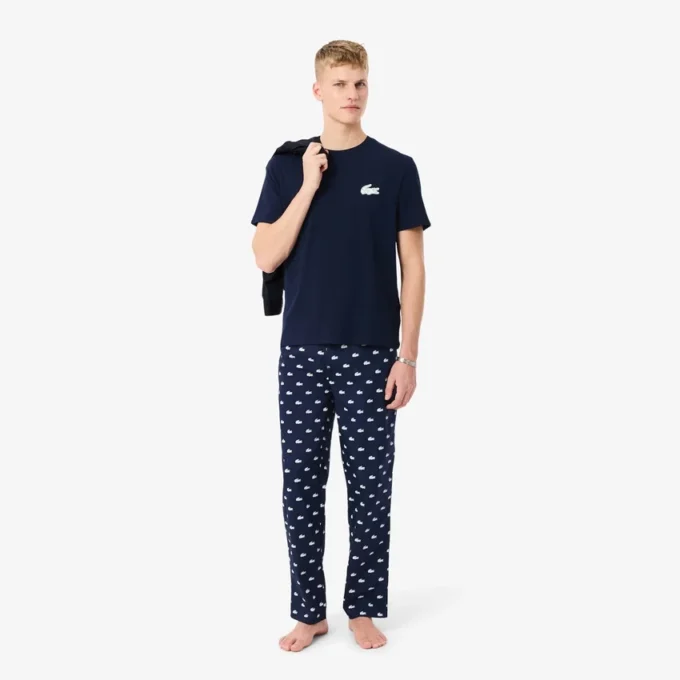 Crocodile Print Cotton Pajama Set