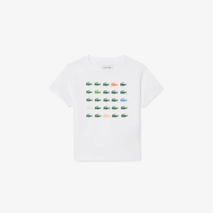Crocodile Print Cotton T-Shirt