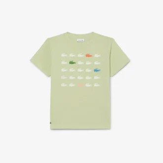 Crocodile Print Cotton T-Shirt